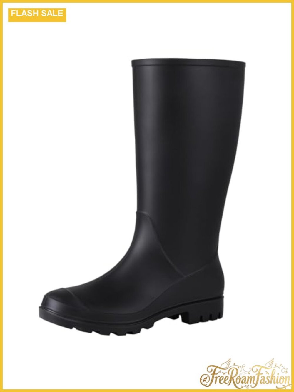 Women's Tall Rain Boots Waterproof Knee High Rubber Boots